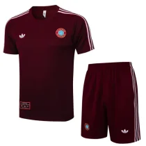 25-26 Bayern Jujube red Training short Suit #D2527