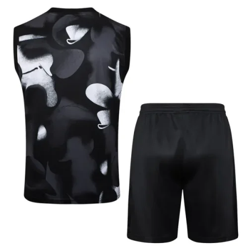 25-26 Corinthians Black Tank top and shorts suit #D2523