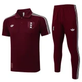 25-26 Ajax Jujube red Polo Tracksuit #C2509