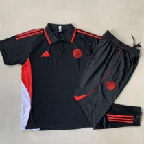 25-26 Bayern Black Polo Tracksuit #C2515
