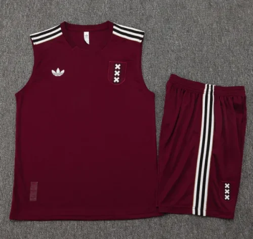 25-26 Ajax Jujube red Tank top and shorts suit #D2531