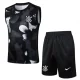 25-26 Corinthians Black Tank top and shorts suit #D2523