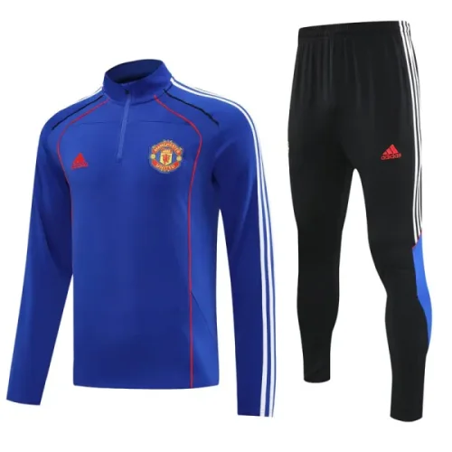 25-26 Man Utd Fancy blue Half Pull Tracksuit (半拉链)