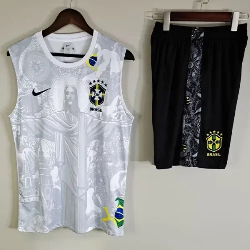 25-26 Brazil White Tank top and shorts suit (背心套装)