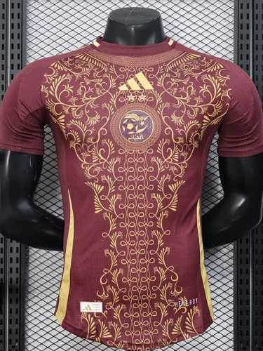 25-26 Algeria Brown Red Player Version Training shirts
