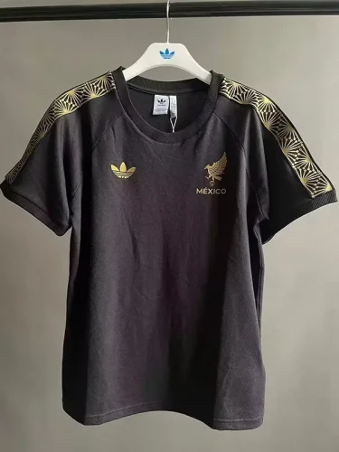 25-26 Mexico Black Casual T-shirts (High Quality)