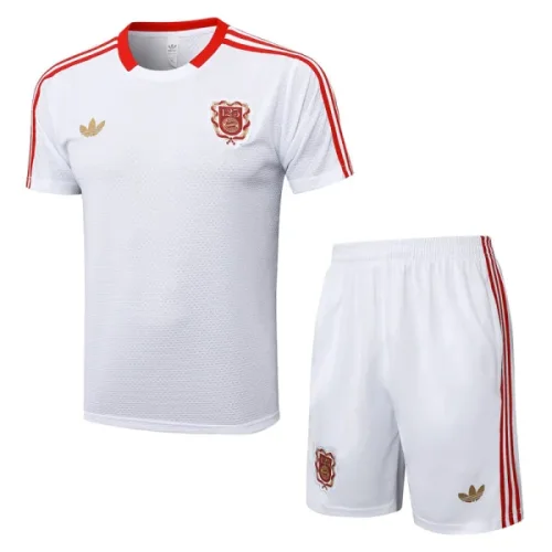 25-26 Bayern White Training Short Suit #D2537