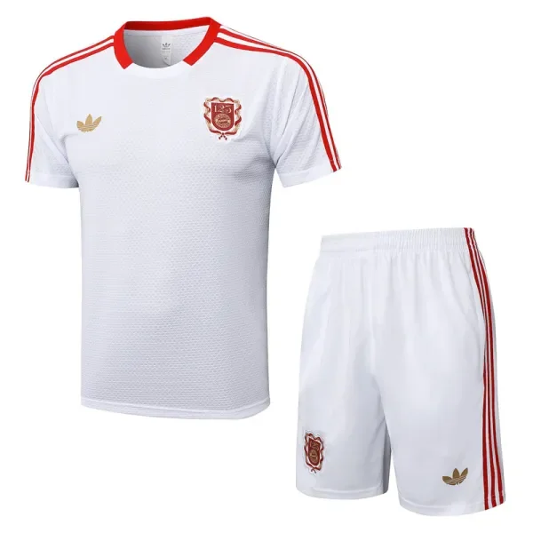 25-26 Bayern White Training Short Suit #D2537