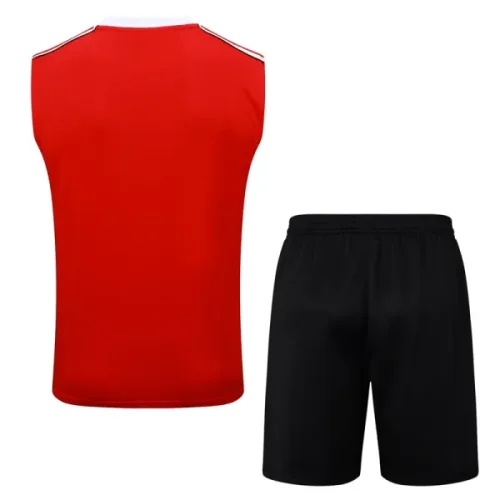25-26 Man Utd Red Tank top and shorts suit #D2541