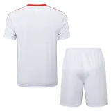 25-26 Bayern White Training Short Suit #D2537