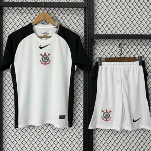 25-26 Corinthians Home Kids Soccer Jersey
