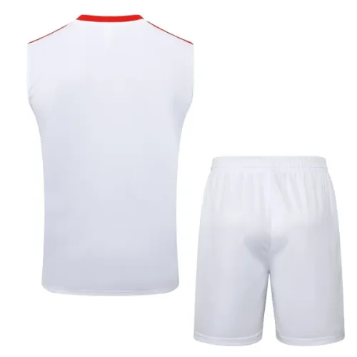 25-26 Bayern White Tank top and shorts suit #D2536