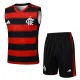 25-26 Flamengo Red Black Tank top and shorts suit #D2543
