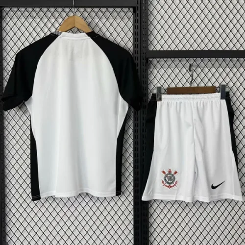 25-26 Corinthians Home Kids Soccer Jersey