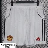 25-26 Man Utd Home Player Version Shorts Pants (球员短裤)