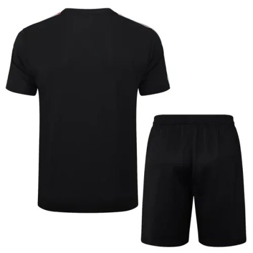 25-26 Man Utd Black Training Short Suit #D2535