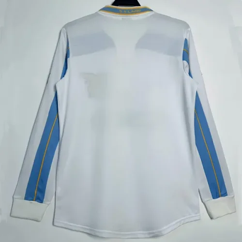 1999-2000 Lazio Centenary White Long Sleeve Retro Soccer Jersey (长袖)