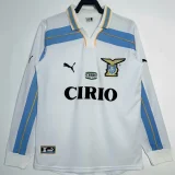 1999-2000 Lazio Centenary White Long Sleeve Retro Soccer Jersey (长袖)