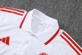 25-26 Bayern White Polo Tracksuit #C2516