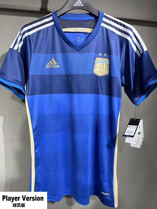 2014 Argentina Away Player Version 球员Retro Soccer Jersey