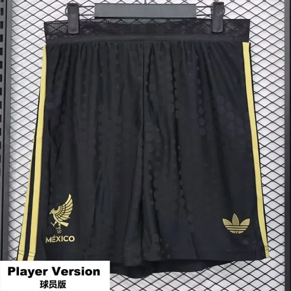 25-26 Mexico Gold Cup Black Player Version Shorts Pants (球员短裤)