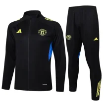 25-26 Man Utd Black Jacket Tracksuit # A2526(绿标)