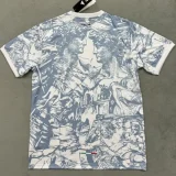 24-25 Italy Grey White Special Edition Fans Soccer jersey (Print Personalized AD)