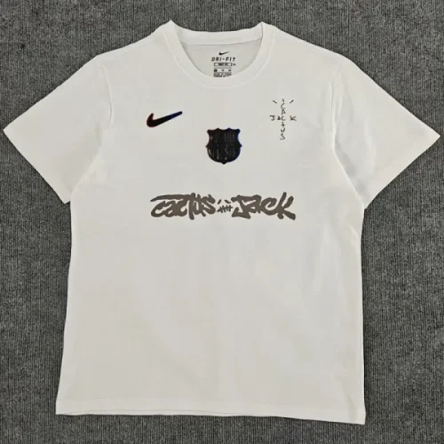 25-26 BAR White High Quality Casual T-shirt #黑标