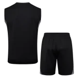 25-26 Inter Miami Black Tank top and shorts suit #D2555