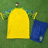 25-26 Brazil Yellow Green Special Edition Kids Soccer Jersey