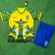 25-26 Brazil Yellow Green Special Edition Kids Soccer Jersey