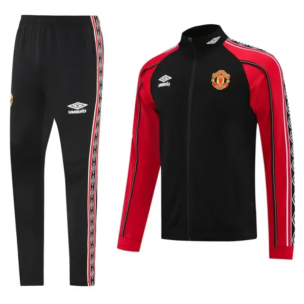 25-26 Man Utd Black Jacket Tracksuit #02