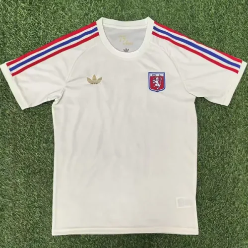 24-25 Lyon 75th Anniversary White Fans Training shirts