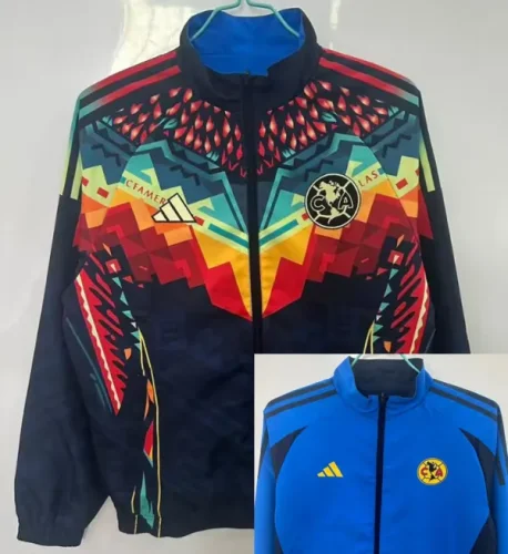 25-26 Club America Black & Blue Double Sided Windbreaker (双面风衣)