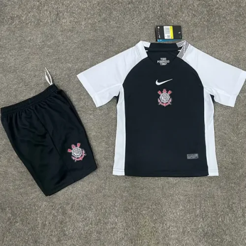 25-26 Corinthians Away Kids Soccer Jersey