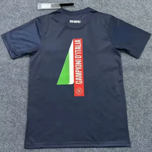 24-25 Napoli Dark Blue 4 Times Champion T-shirt (深蓝色)