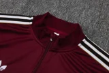 25-26 Ajax Jujube red Half Pull Tracksuit #B2540(半拉链)
