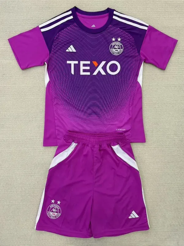 25-26 Aberdeen Purple Goalkeeper Kids Soccer Jersey