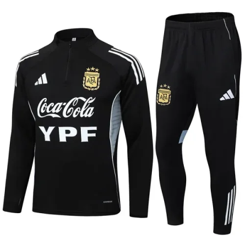 25-26 Argentina Black Half Pull Tracksuit (半拉链)