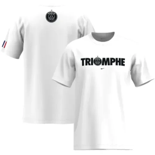 25-26 PSG White High Quality Casual T-shirt #圆领