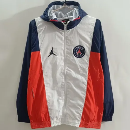 25-26 PSG Jordan White orange windbreaker