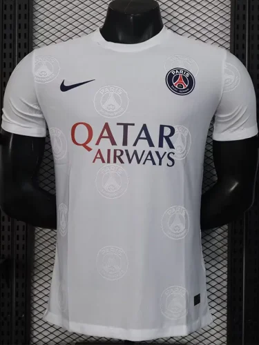 25-26 PsG White Special Edition Player Version Training shirts (队标印花)