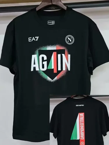25-26 Napoli Black 4 Times champion T-shirt (黑色)