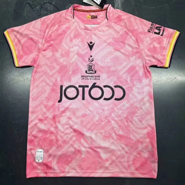 25-26 Bradford City Pink Fans Soccer Jersey