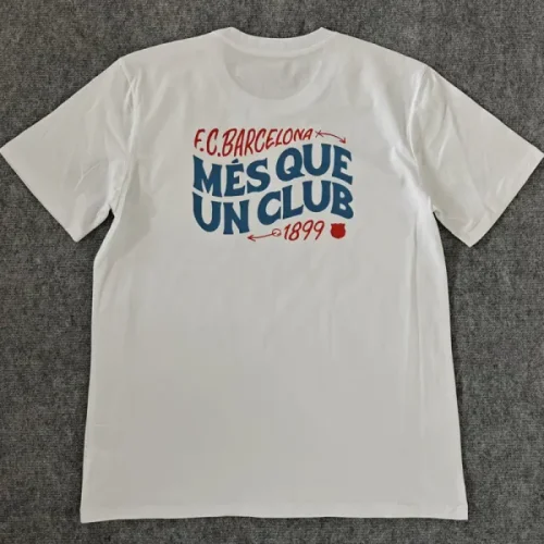 25-26 BAR White High Quality Casual T-shirt #圆领红标