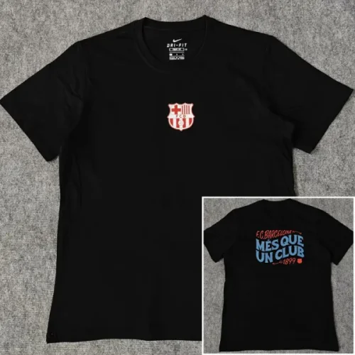 25-26 BAR Black High Quality Casual T-shirt #圆领红标