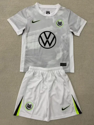 25-26 Wolfsburg Away Kids Soccer Jersey