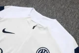 25-26 INT White Half Pull Tracksuit #B2541(半拉链)