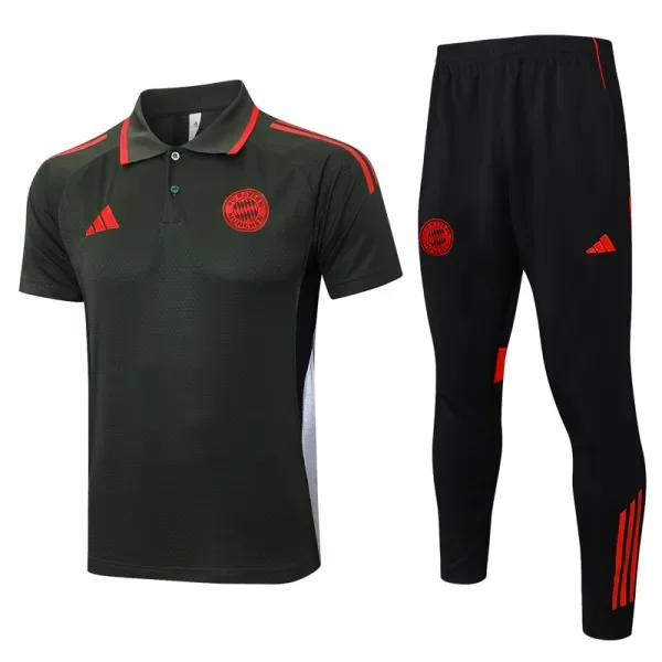 25-26 Bayern Army green Polo Tracksuit #C2533