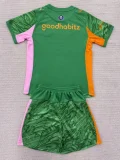 25-26 PSV Green Goalkeeper Kids Soccer Jersey